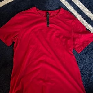 Red lululemon mens tshirt